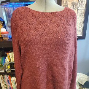 Liz Claiborne Women's Long Sleeve Sweater Sz XXL Burgundy